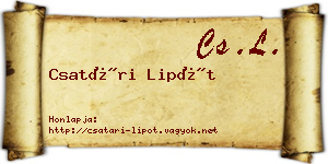 Csatári Lipót névjegykártya